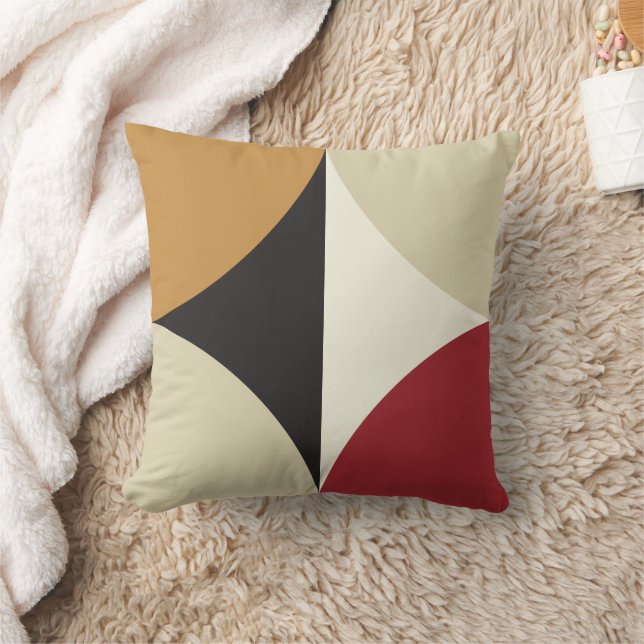 Coussin Moderne géométrique rétro en forme de soleil du mi (Couverture)