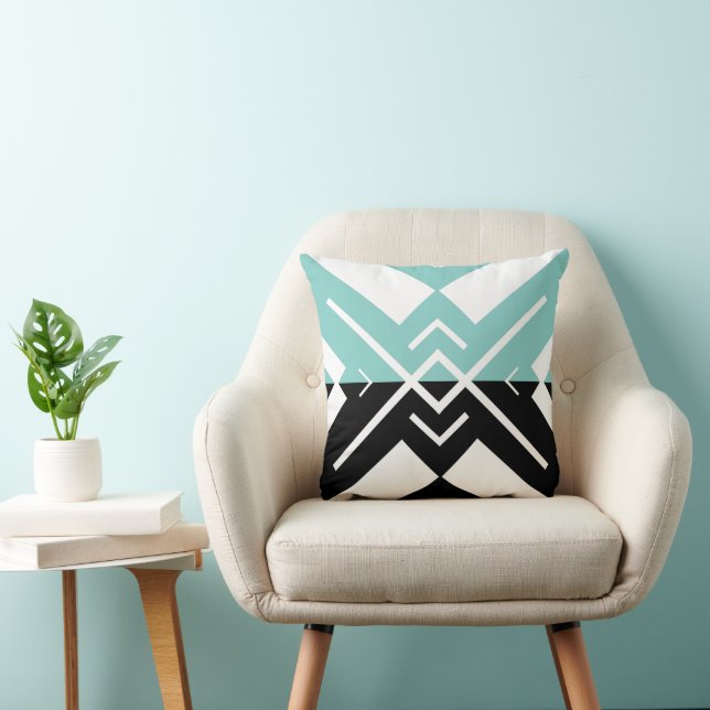 Coussin Moderne géométrique tendance bloc de couleur minim (Chaise)