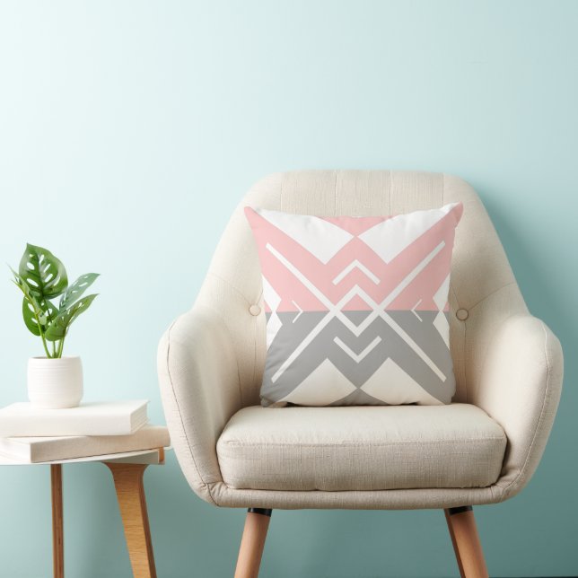 Coussin Moderne géométrique tendance bloc de couleur minim (Chaise)