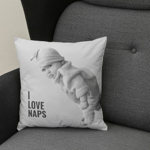 Coussin Moderne I Love Naps   Photo bébé
