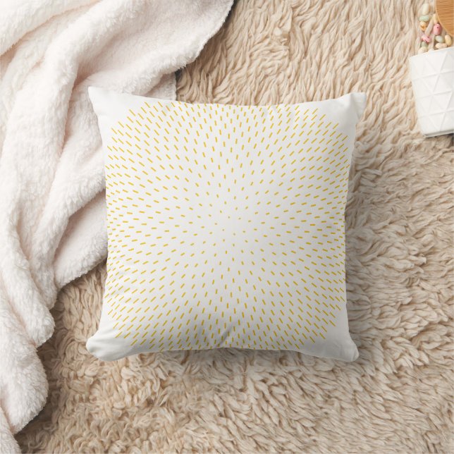 Coussin Moderne Jaune Souci Explosion Dash Géométrique Abs (Couverture)