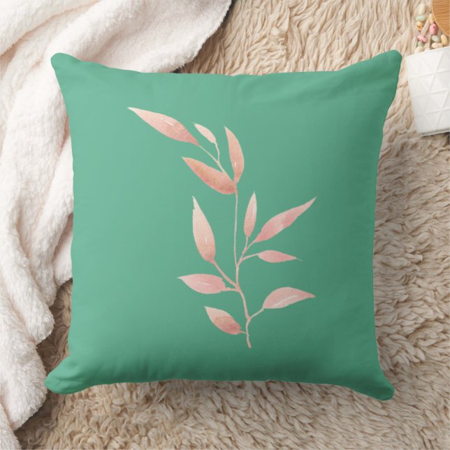 Coussin Moderne jeté décoratif aux feuilles botaniques sar (Couverture)