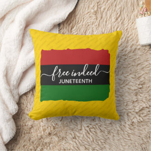 Coussin Moderne JUNETEENTH panafricain GRATUIT EN VÉRITÉ