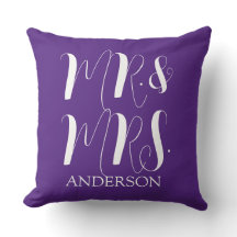 Moderne Mariage Script Violet Mr et Mrs