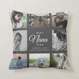 Coussin Moderne Meilleur Nana Jamais Élégant Collage Pho
