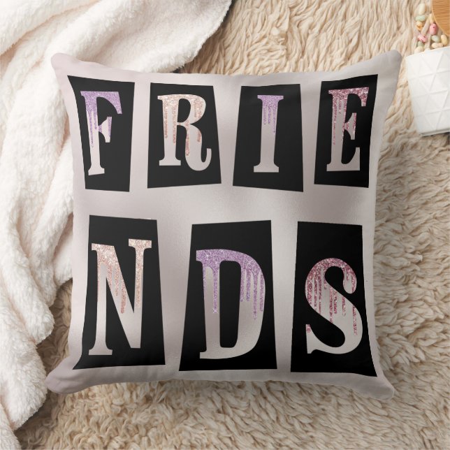 Coussin Moderne Meilleurs Amis Chic Citation Lance Oreille (Couverture)