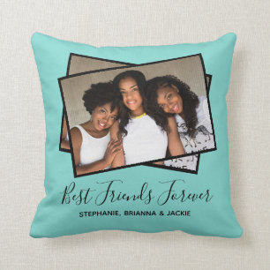 Coussin Moderne Meilleurs Amis Photo Personnalisé Fun Gre