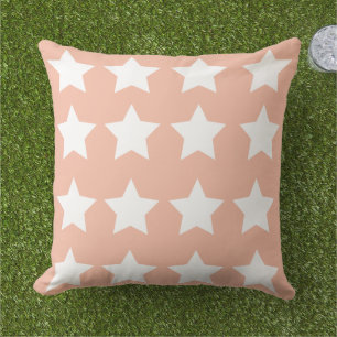 Coussin Moderne mignonne couleur rose blanc étoiles pour s