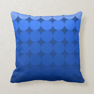 Coussin Moderne milieu du siècle mod dégradé pop bleu cous