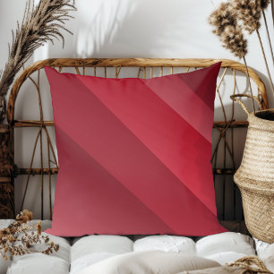 Coussin Moderne minimaliste Boho Stripes Rouge
