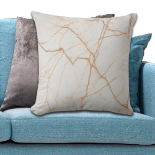 Coussin moderne minimaliste chic scandinave marbre blanc