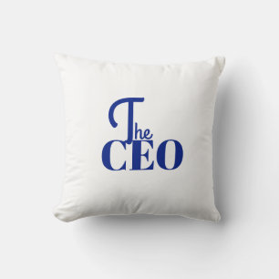 Coussin Moderne Minimaliste Le PDG Bleu