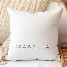Moderne Minimaliste Nom Personnalisé Blanc, Gris