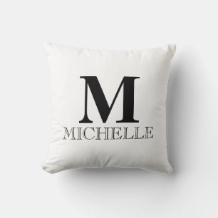 Coussin Moderne modèle de monogramme à créer soi-même