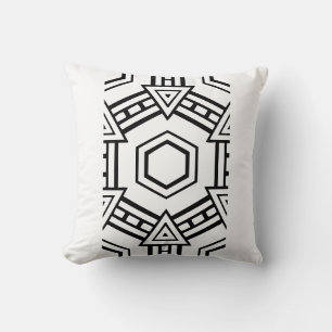 coussin moderne noir et blanc
