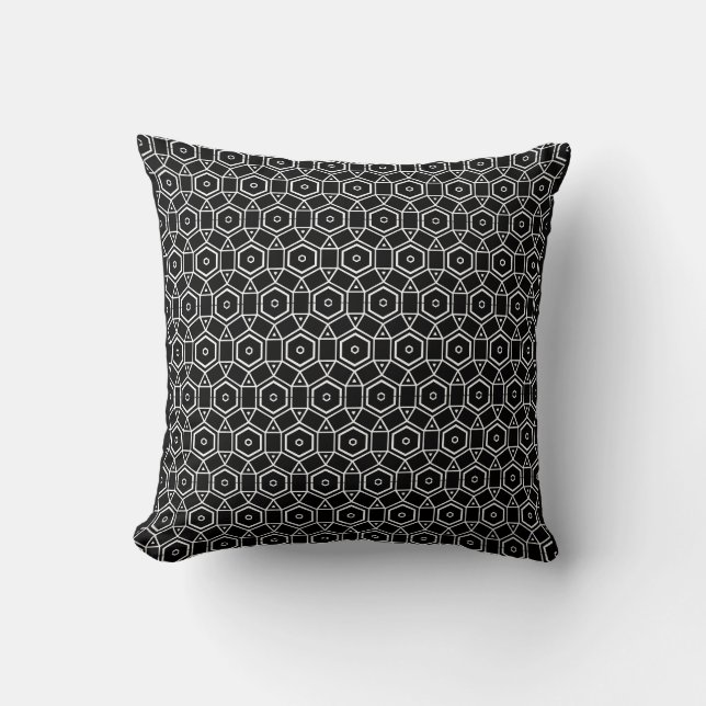 coussin moderne noir et blanc (Recto)