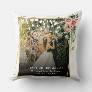 Coussin Moderne Notre Premier Noël En Tant Que Monsieur Et