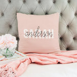 Coussin Moderne Pastel Rose Beauté Personnalisée Vous Nom<br><div class="desc">Moderne Pastel Rose Beauté Personnalisée Vous Nom</div>