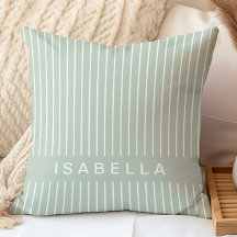 Moderne personnalisation de nom vert sauge minimal
