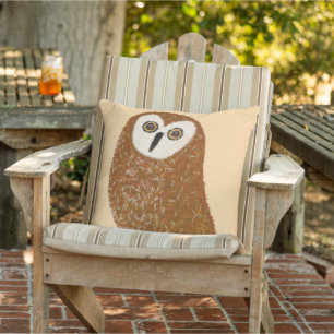 Coussin Moderne petite chouette hulotte du nord
