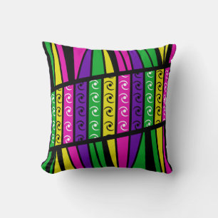 Coussin Moderne Rétro multicolore