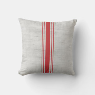 Coussin Moderne Russe Sac De Grain Stripes Rouges