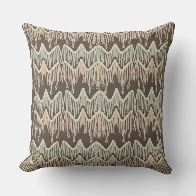 Coussin Moderne suspension en corde macramé bohème (Recto)
