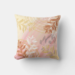 Coussin Moderne tendance Abstrait floral botanique