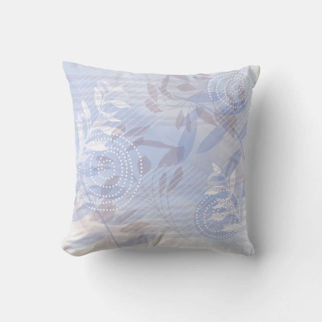 Coussin Moderne tendance Abstrait floral botanique (Recto)