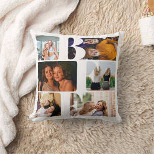 Coussin Moderne tendance BFF Best Friend Chic Photo Collag