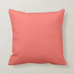 Coussin Moderne tendance Élégant Solid Coral Rose