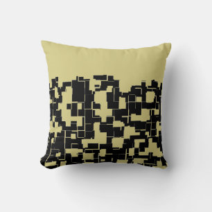 Coussin Moderne tendance Noir/Jaune Vert (Changeable)