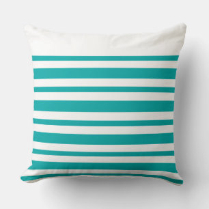Coussin moderne Turquoise Stripe CH9 par marlodeed