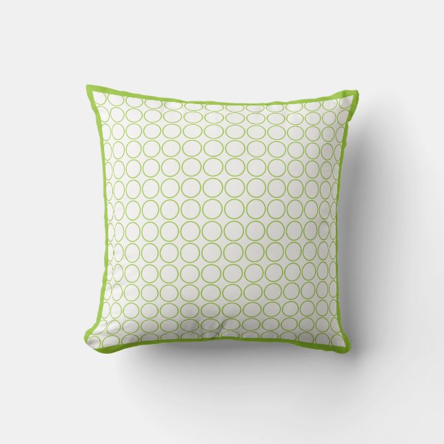 coussin moderne verte et blanche (Recto)