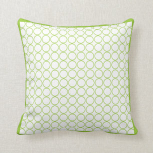 coussin moderne verte et blanche