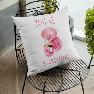 Coussin Moderne Vous Flamazirez Beauté Flamant rose rose