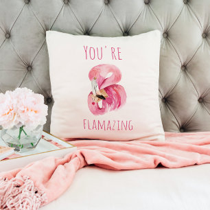 Coussin Moderne Vous Flamazirez Beauté Flamant rose rose