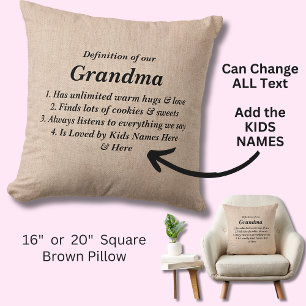Coussin Modifier la définition de notre grand-mère