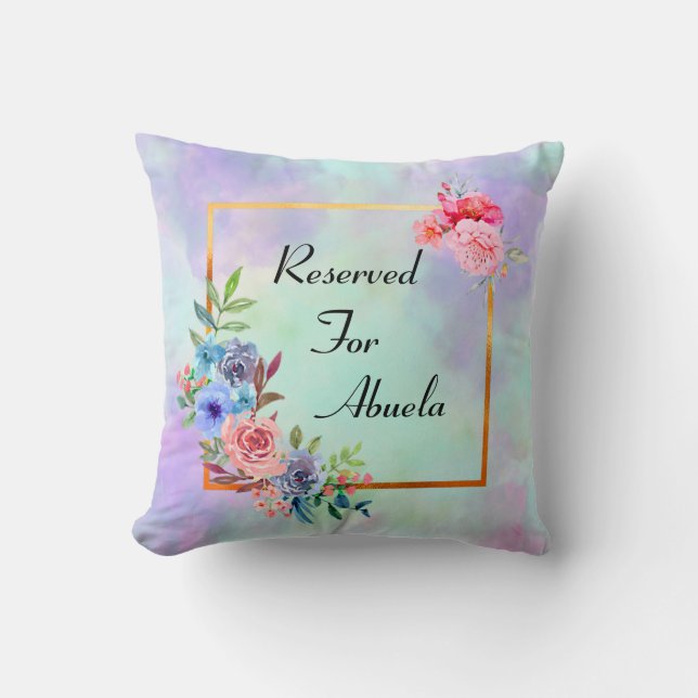 Coussin Modifier le nom de grand-mère Texte réservé pour A (Recto)