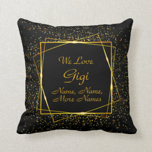 Coussin Modifier le nom de la grand-mère Gigi Ajouter les