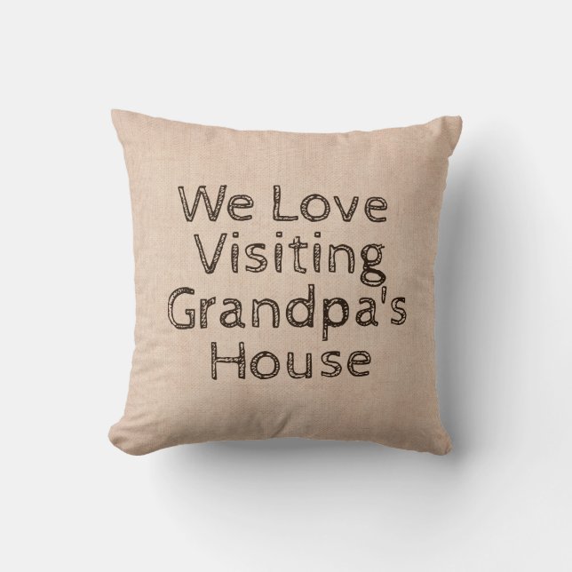 Coussin Modifier le nom Texte Nous aimons visiter la maiso (Recto)