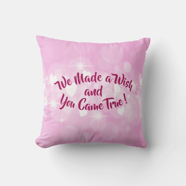 Coussin Modifier Le Nom Texte Nous Avons Fait Un Souhait E (Recto)