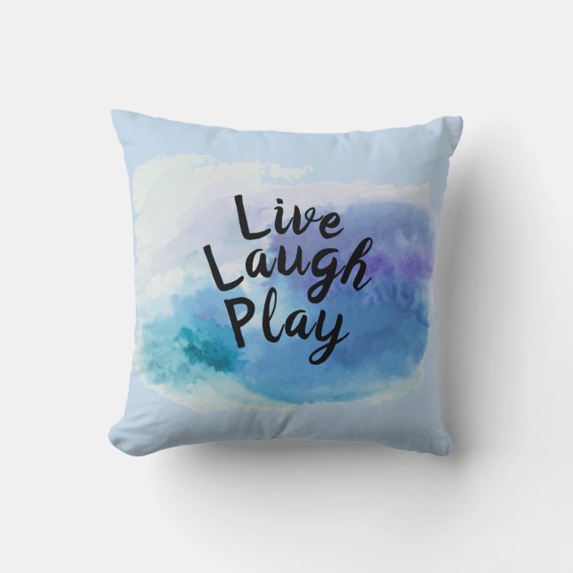 Coussin Modifier le texte Live Lauder Jouer Inspirer Motiv (Recto)