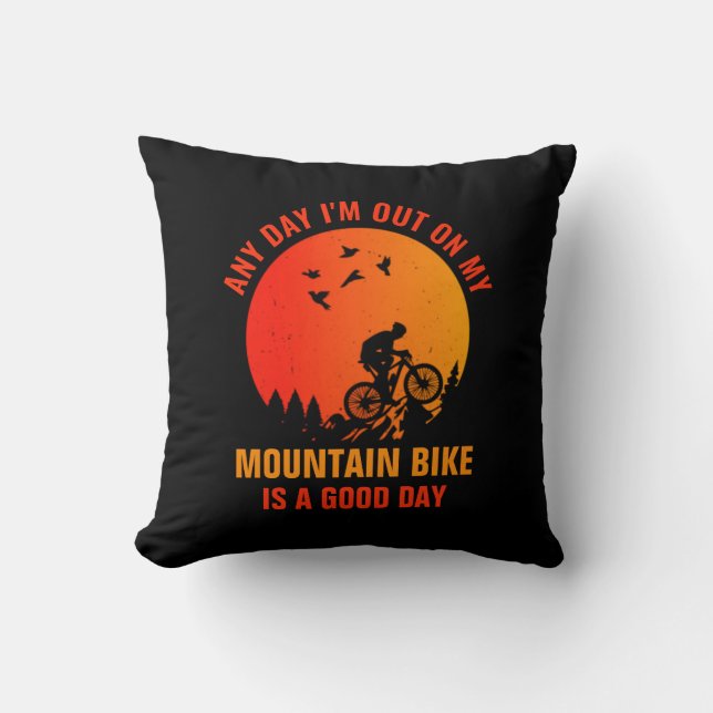 Coussin Modifier Tout Le Texte Ajouter Un Nom Mountain Bik (Recto)