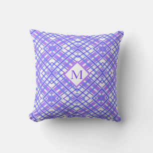 Coussin Moelleux violet et bleu pastel
