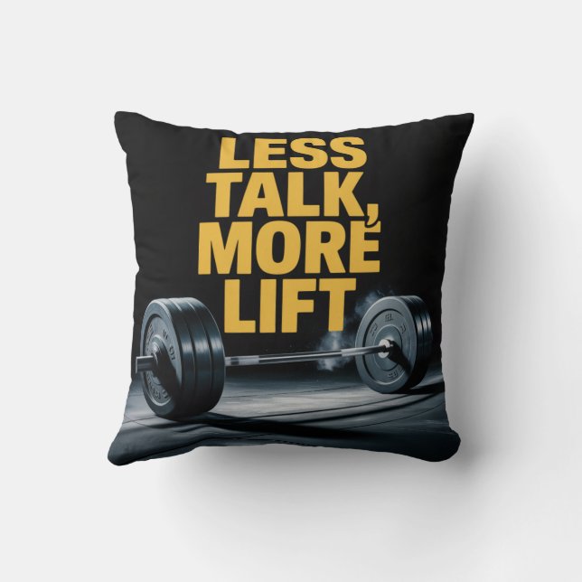 Coussin Moins de paroles, plus de levage (Verso)