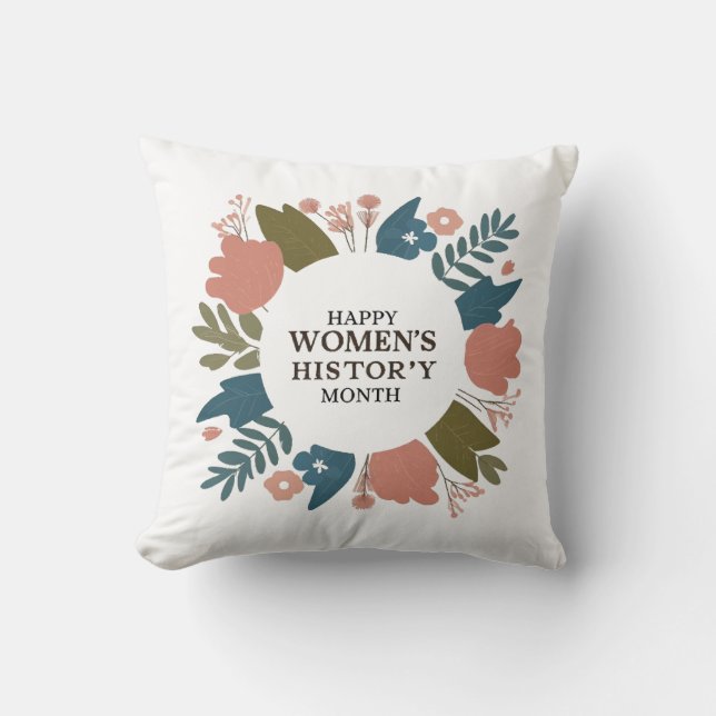 Coussin Mois de l'histoire des femmes (Recto)