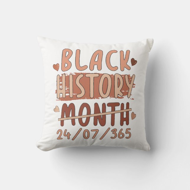Coussin Mois de l'histoire des Noirs Afro Mélanine Femmes  (Recto)