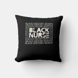 Coussin Mois de l'histoire des Noirs de l'infirmière noire