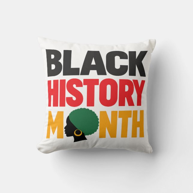 Coussin Mois de l'histoire des Noirs Fierté Patrimoine Cul (Recto)
